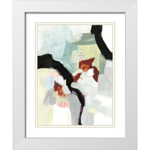 Synchronal II White Modern Wood Framed Art Print with Double Matting by Borges, Victoria