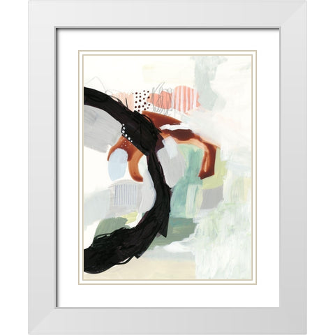 Synchronal IV White Modern Wood Framed Art Print with Double Matting by Borges, Victoria