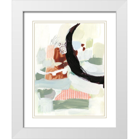 Synchronal VI White Modern Wood Framed Art Print with Double Matting by Borges, Victoria