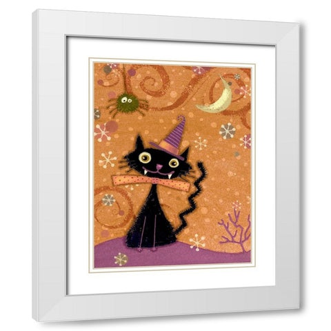 EEK I White Modern Wood Framed Art Print with Double Matting by Eisner, Viv