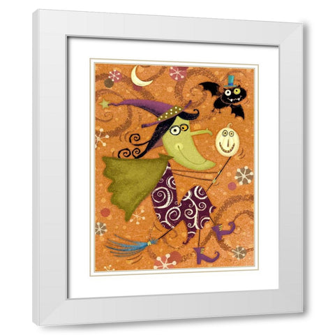 EEK IV White Modern Wood Framed Art Print with Double Matting by Eisner, Viv