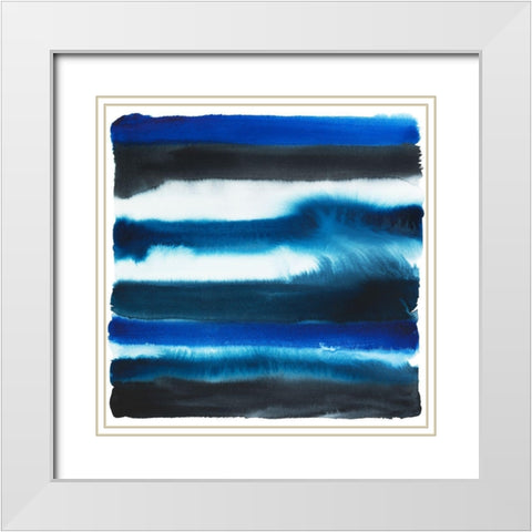 Run Off II White Modern Wood Framed Art Print with Double Matting by Popp, Grace