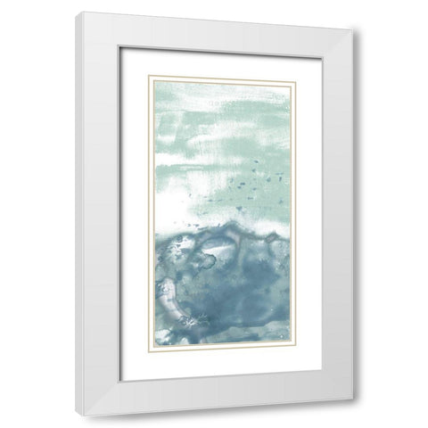 Sea Spray Horizon I White Modern Wood Framed Art Print with Double Matting by Vess, June Erica