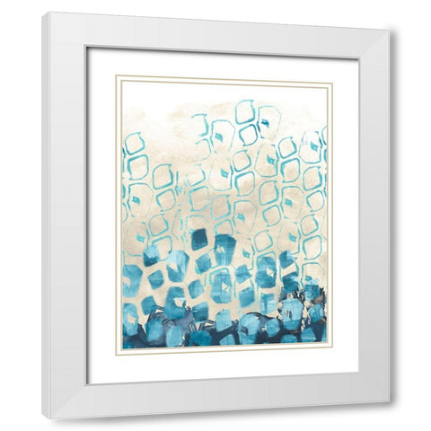 Pattern Shore I White Modern Wood Framed Art Print with Double Matting by Vess, June Erica