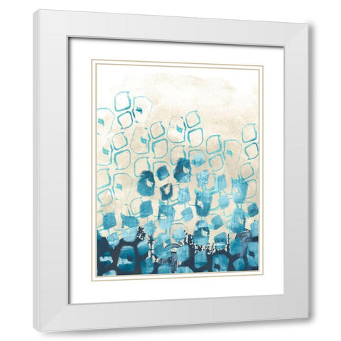 Pattern Shore II White Modern Wood Framed Art Print with Double Matting by Vess, June Erica
