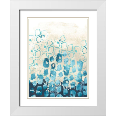 Pattern Shore II White Modern Wood Framed Art Print with Double Matting by Vess, June Erica