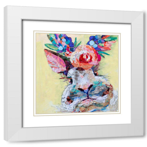 Hip Hop Floral White Modern Wood Framed Art Print with Double Matting by St. Hilaire, Elizabeth