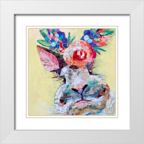 Hip Hop Floral White Modern Wood Framed Art Print with Double Matting by St. Hilaire, Elizabeth