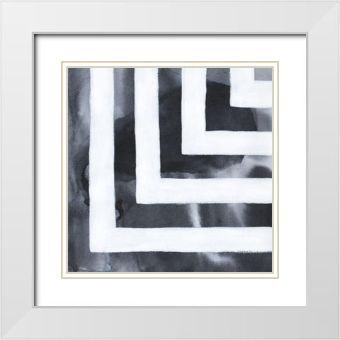 Blue Screen II White Modern Wood Framed Art Print with Double Matting by Popp, Grace