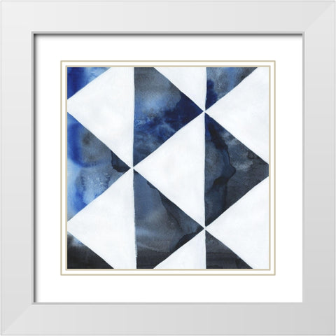 Blue Screen III White Modern Wood Framed Art Print with Double Matting by Popp, Grace