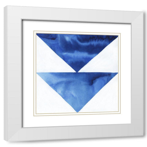 Blue Screen VI White Modern Wood Framed Art Print with Double Matting by Popp, Grace