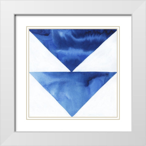 Blue Screen VI White Modern Wood Framed Art Print with Double Matting by Popp, Grace