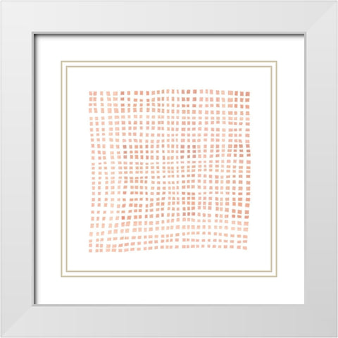 Woven I White Modern Wood Framed Art Print with Double Matting by Scarvey, Emma