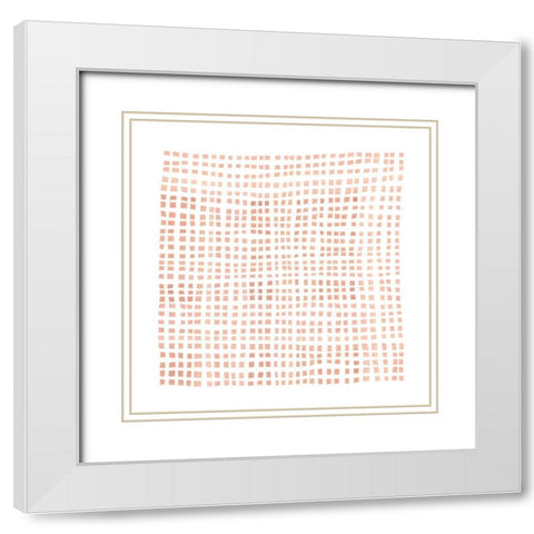 Woven II White Modern Wood Framed Art Print with Double Matting by Scarvey, Emma