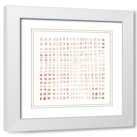 Woven III White Modern Wood Framed Art Print with Double Matting by Scarvey, Emma