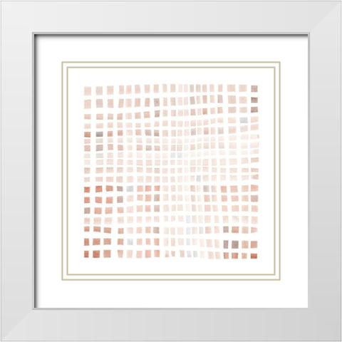 Woven III White Modern Wood Framed Art Print with Double Matting by Scarvey, Emma