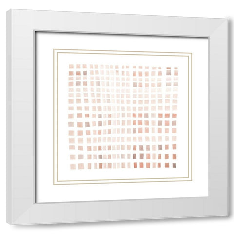 Woven IV White Modern Wood Framed Art Print with Double Matting by Scarvey, Emma