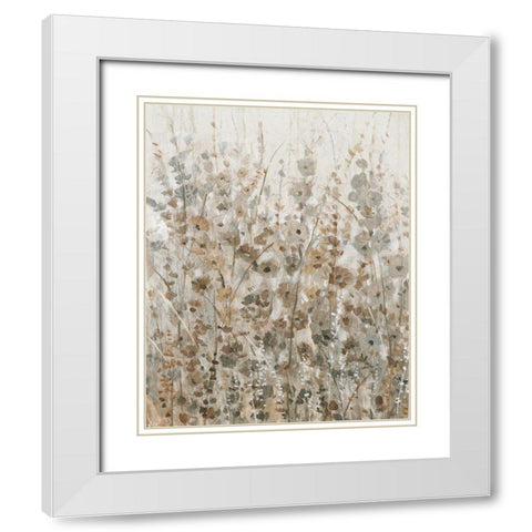 Early Fall Flowers I White Modern Wood Framed Art Print with Double Matting by OToole, Tim