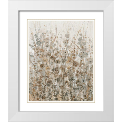 Early Fall Flowers I White Modern Wood Framed Art Print with Double Matting by OToole, Tim