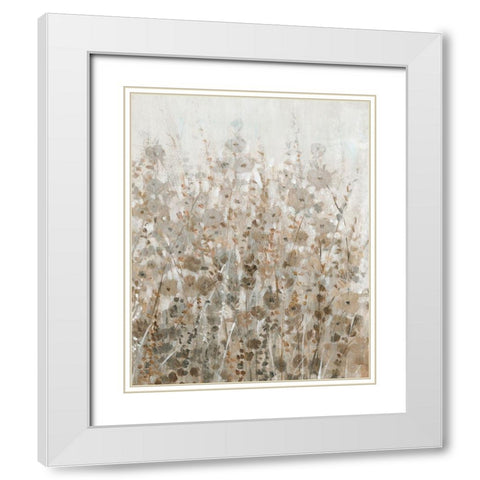 Early Fall Flowers II White Modern Wood Framed Art Print with Double Matting by OToole, Tim