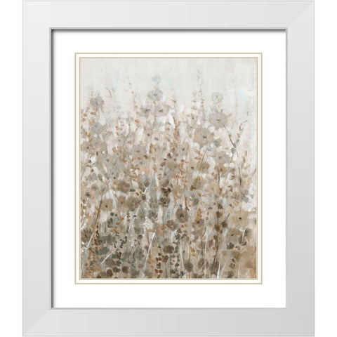 Early Fall Flowers II White Modern Wood Framed Art Print with Double Matting by OToole, Tim