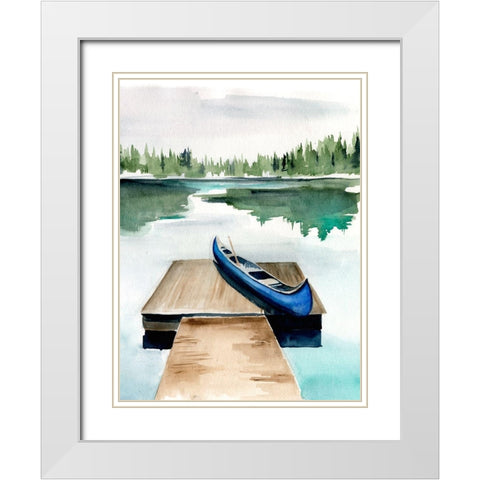 Lake Views I White Modern Wood Framed Art Print with Double Matting by Parker, Jennifer Paxton