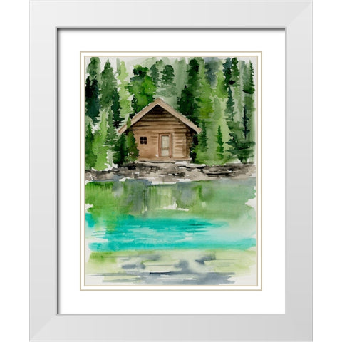 Lake Views II White Modern Wood Framed Art Print with Double Matting by Parker, Jennifer Paxton
