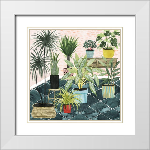 Modern Jungle II White Modern Wood Framed Art Print with Double Matting by Popp, Grace