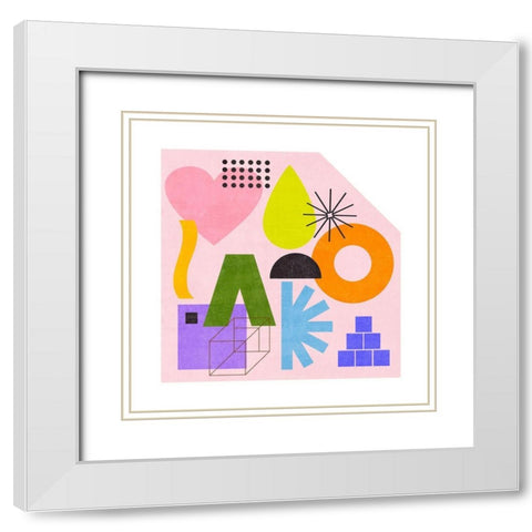 Love is Love II White Modern Wood Framed Art Print with Double Matting by Wang, Melissa