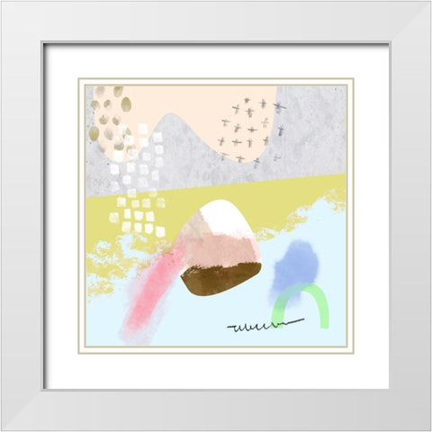 Autumn Hiking III White Modern Wood Framed Art Print with Double Matting by Wang, Melissa