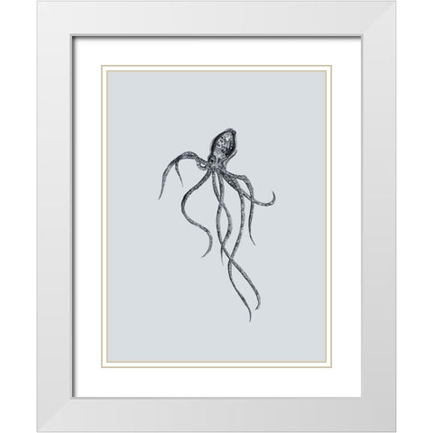 Marine Life IV White Modern Wood Framed Art Print with Double Matting by Wang, Melissa