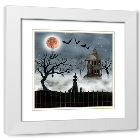 Harvest Moon I White Modern Wood Framed Art Print with Double Matting by Popp, Grace