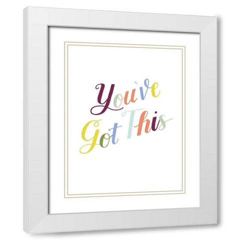 Be Yourself II White Modern Wood Framed Art Print with Double Matting by Popp, Grace