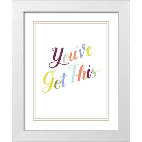 Be Yourself II White Modern Wood Framed Art Print with Double Matting by Popp, Grace