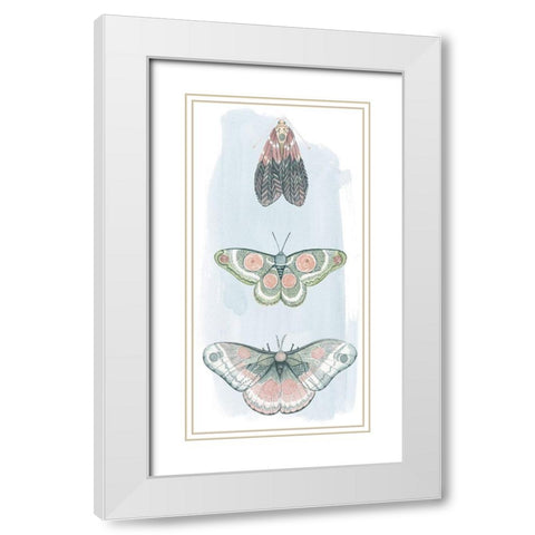 Jeweled Fairies I White Modern Wood Framed Art Print with Double Matting by Popp, Grace