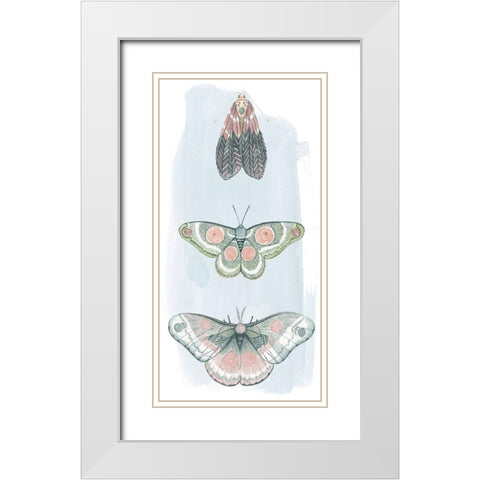 Jeweled Fairies I White Modern Wood Framed Art Print with Double Matting by Popp, Grace