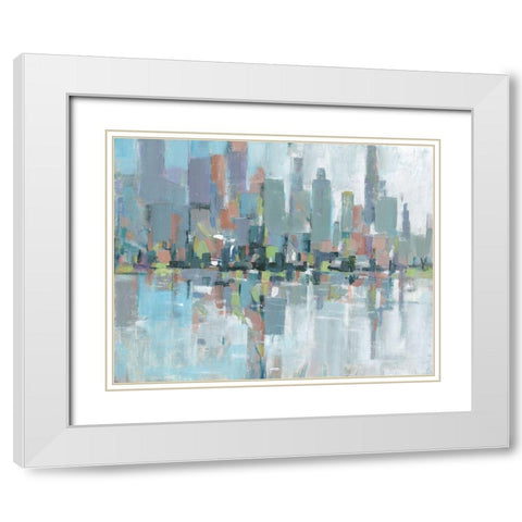 Metro II White Modern Wood Framed Art Print with Double Matting by OToole, Tim