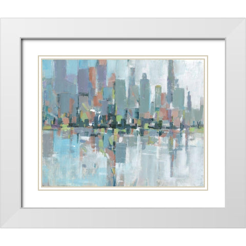 Metro II White Modern Wood Framed Art Print with Double Matting by OToole, Tim