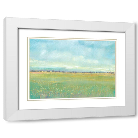 Soft Meadow Light I White Modern Wood Framed Art Print with Double Matting by OToole, Tim