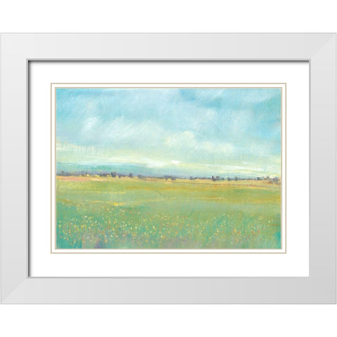 Soft Meadow Light I White Modern Wood Framed Art Print with Double Matting by OToole, Tim