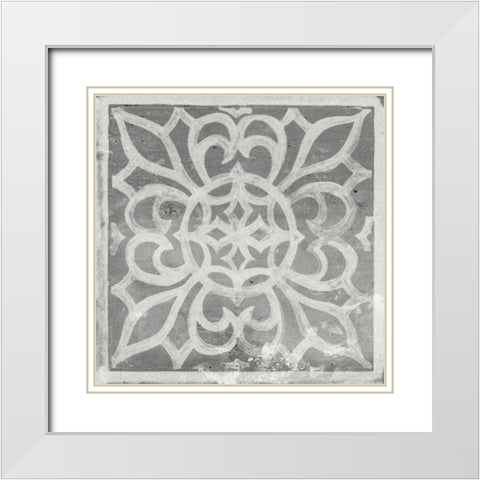 Antique Garden Gate I White Modern Wood Framed Art Print with Double Matting by Wang, Melissa