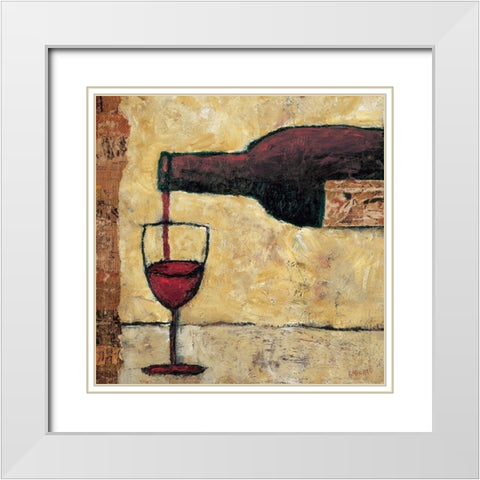 Red Wine Pour White Modern Wood Framed Art Print with Double Matting by Bagnato, Judi