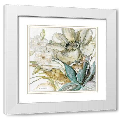 Seaglass Garden II White Modern Wood Framed Art Print with Double Matting by Franklin, Elizabeth