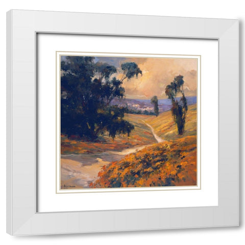 Afternoon II White Modern Wood Framed Art Print with Double Matting by Stevens, Allayn