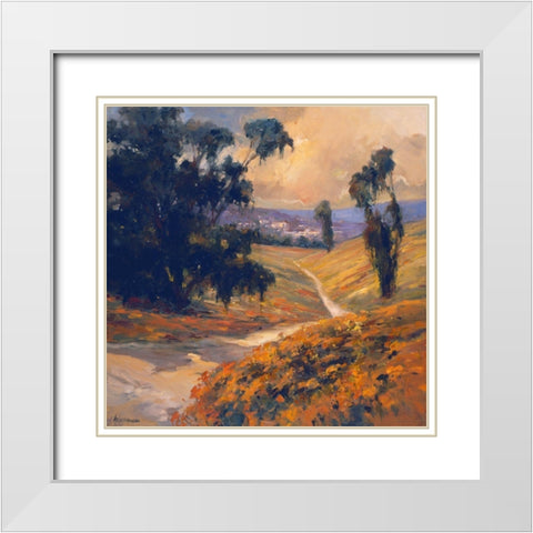 Afternoon II White Modern Wood Framed Art Print with Double Matting by Stevens, Allayn
