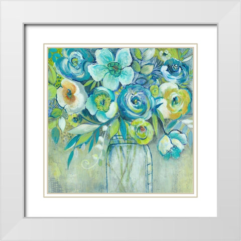 Late Summer Blooms I White Modern Wood Framed Art Print with Double Matting by Summers, Elle