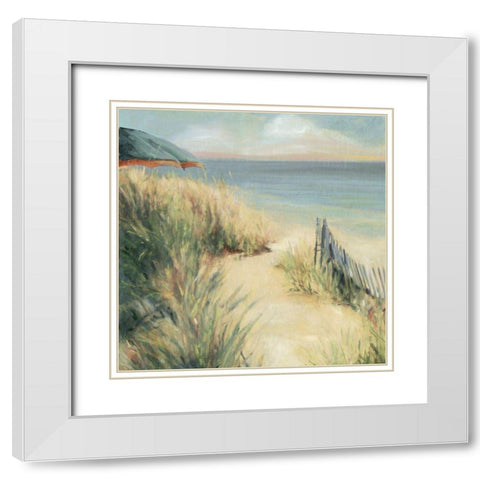 Bridgport White Modern Wood Framed Art Print with Double Matting by Franklin, Elizabeth