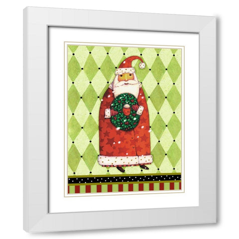 Harlequin Christmas II White Modern Wood Framed Art Print with Double Matting by Eisner, Viv