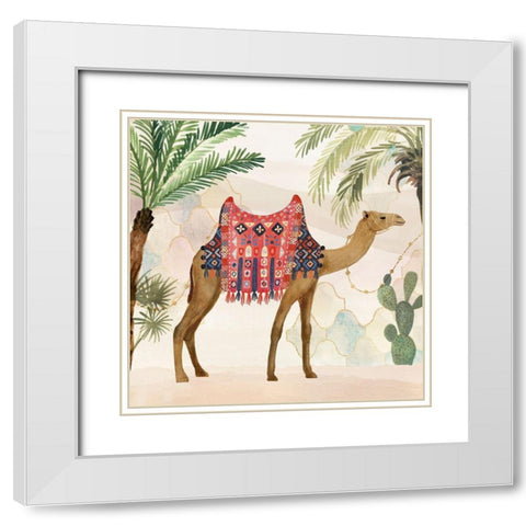 Meet me in Marrakech I White Modern Wood Framed Art Print with Double Matting by Borges, Victoria
