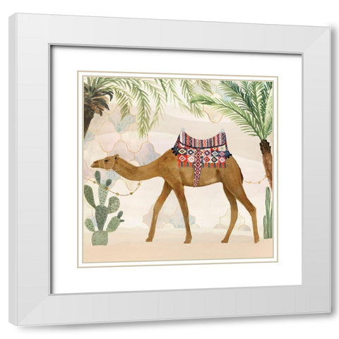 Meet me in Marrakech II White Modern Wood Framed Art Print with Double Matting by Borges, Victoria